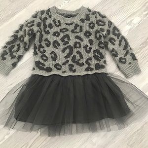 Toddler Girls Cozy Tulle Long Sleeve Dress